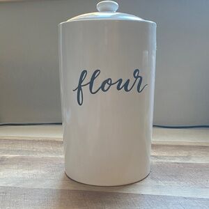 Threshold White Ceramic Flour Canister